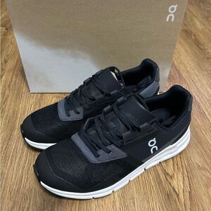 ON CLOUDRIFT black running athletic training lace up shoes sneakers sz 9 new